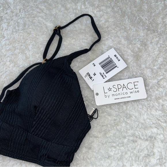 L*Space Siren Bikini Top In Black XL NEW - Picture 2 of 4